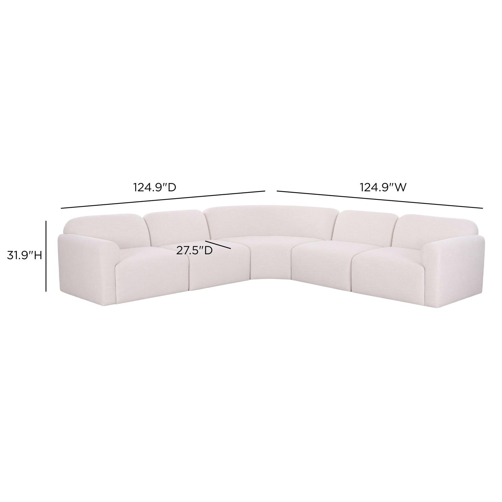 TOV Furniture Gorge 5-Piece Modular Corner Sectional