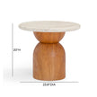 TOV Furniture Cynthia Concrete Indoor/Outdoor Side Table