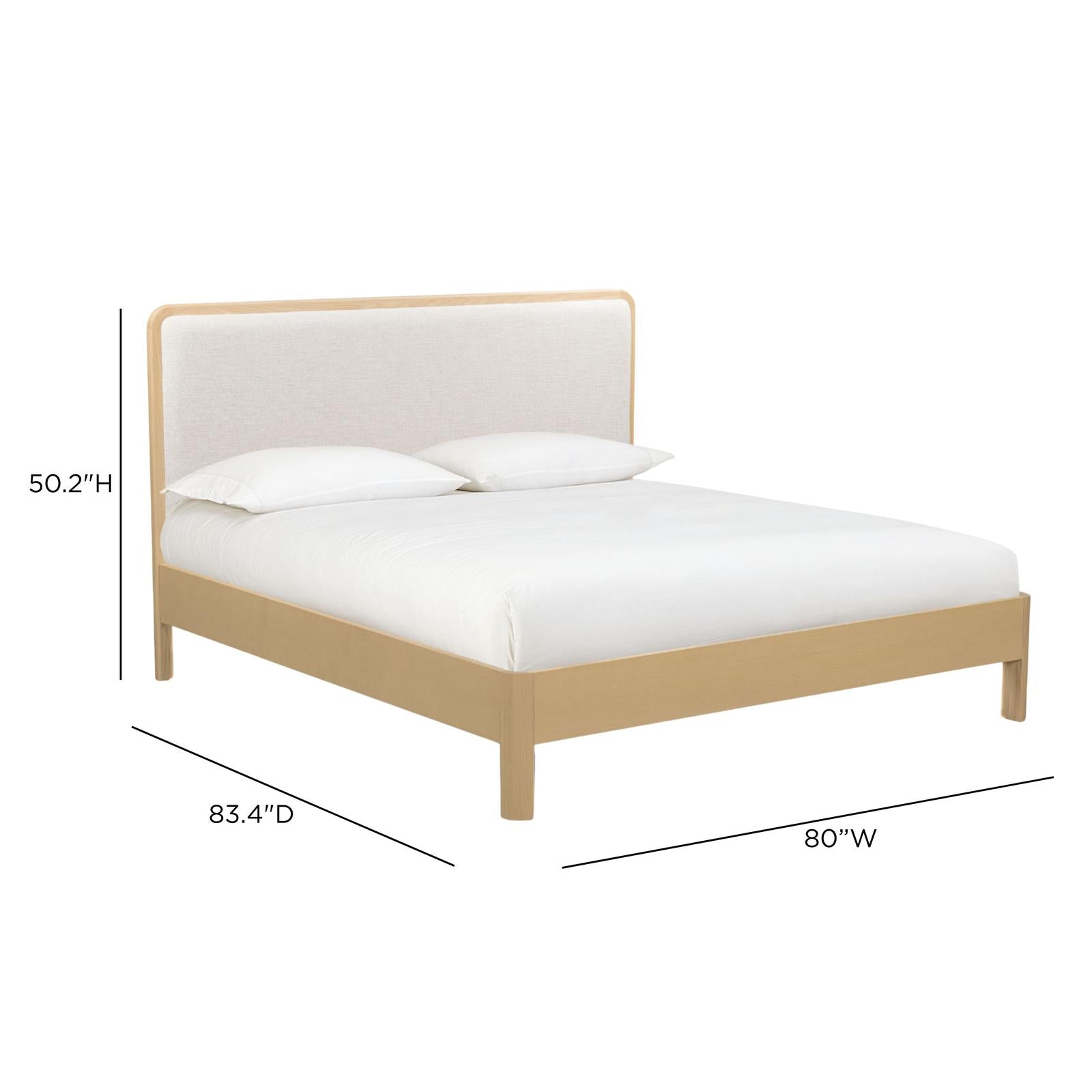 TOV Furniture Rafaelle Natural Solid Ash Bed