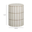 TOV Furniture Tatiana Round Concrete Indoor/Outdoor Side Table