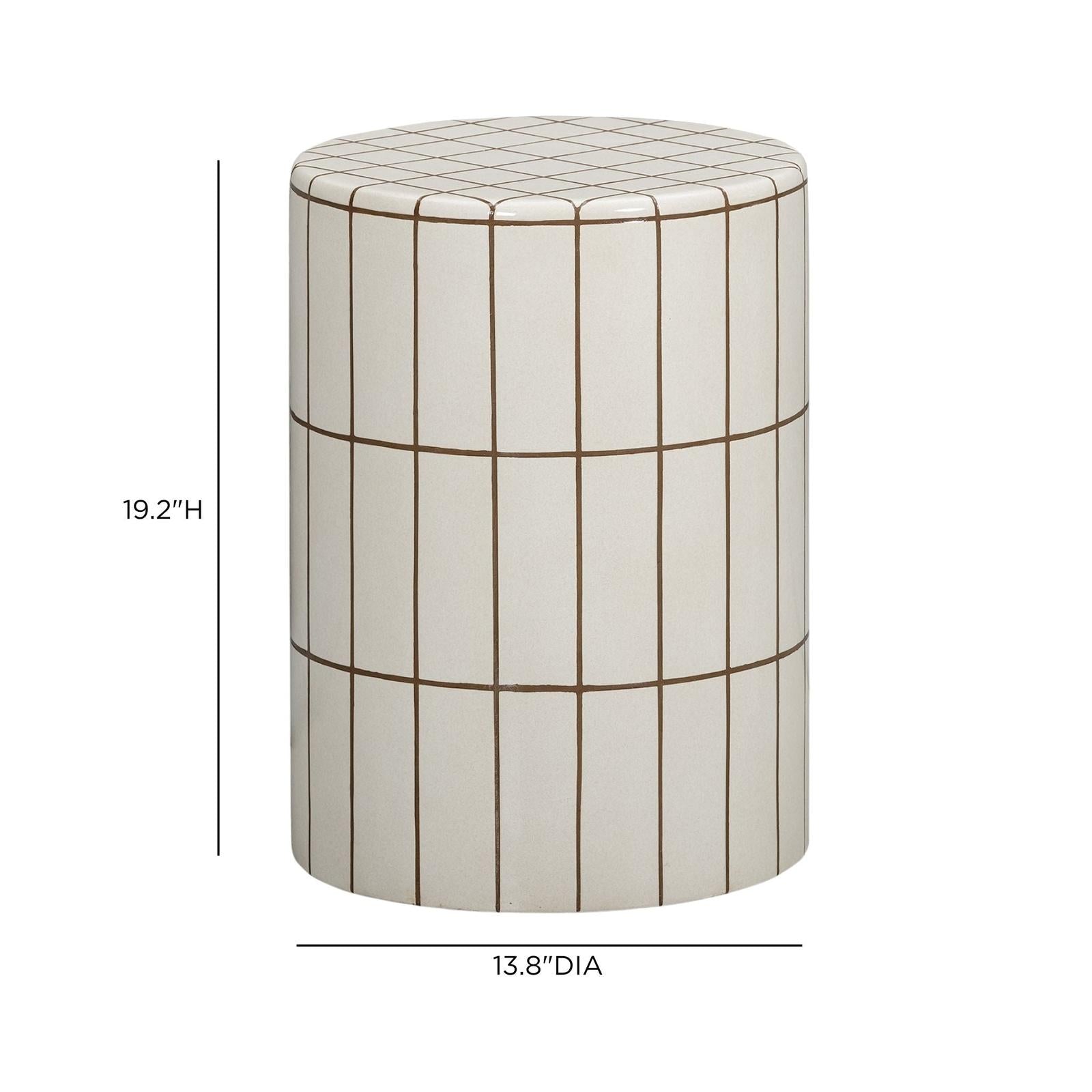 TOV Furniture Tatiana Round Concrete Indoor/Outdoor Side Table