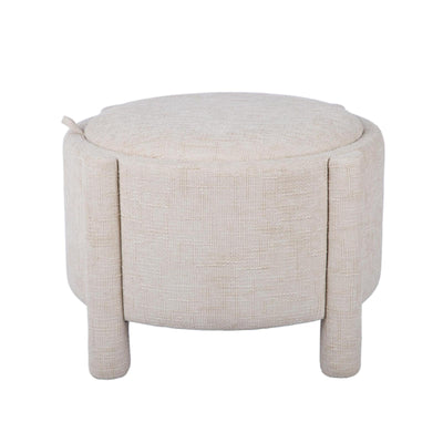 TOV Furniture Bellamy Railroad Chenille Storage Stool With Reversible Tray Top