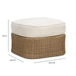 TOV Furniture Axel Boucle Outdoor Ottoman