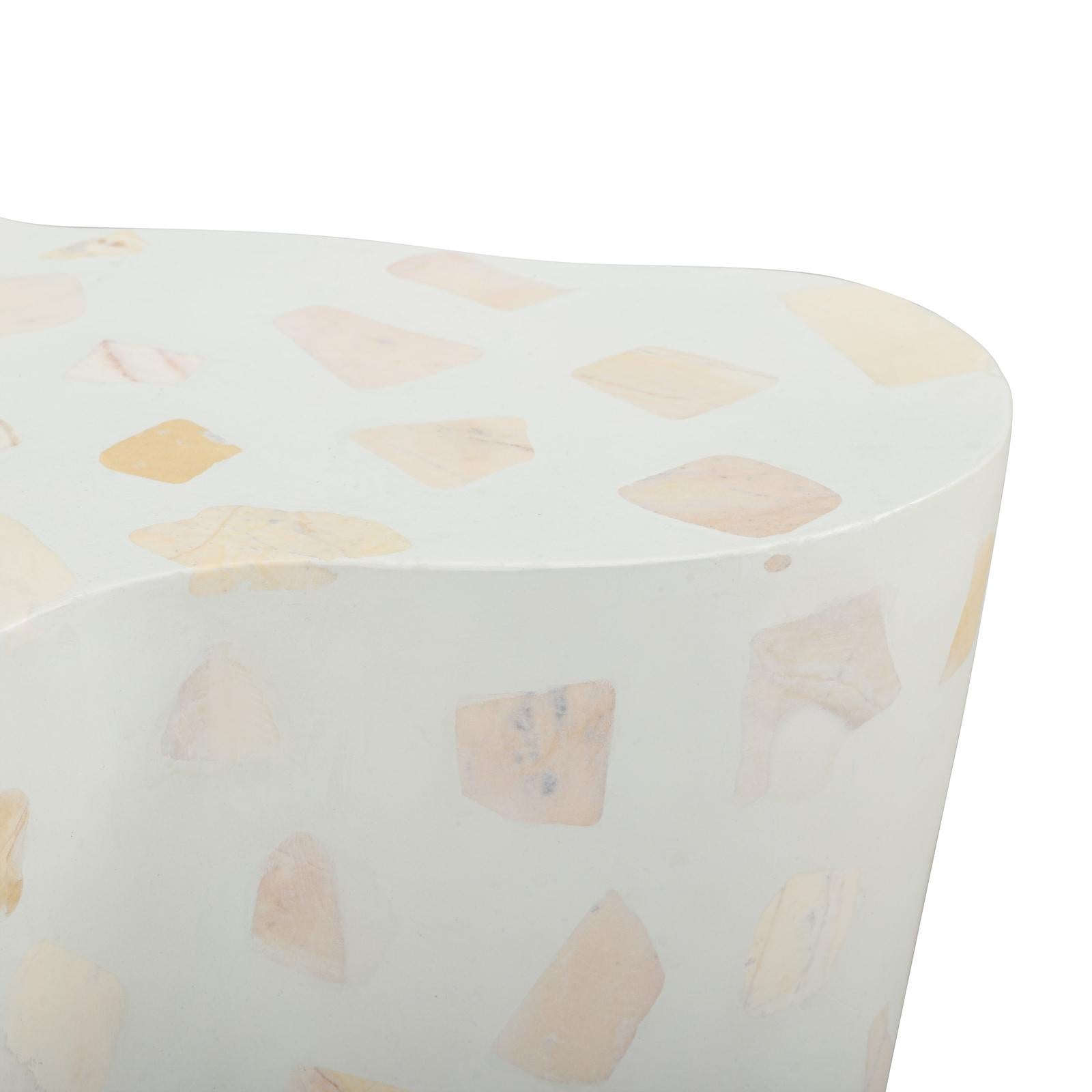 TOV Furniture Slab Faux Terrazzo Indoor/Outdoor Side Table