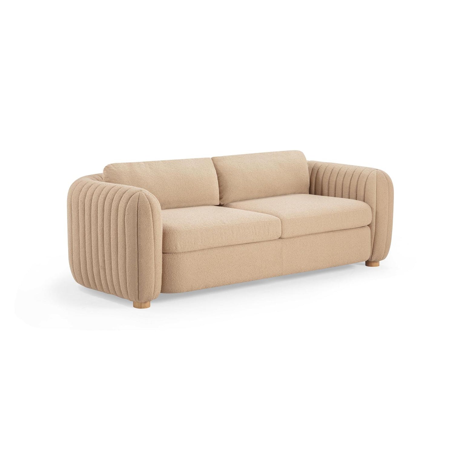 TOV Furniture Porto 90" Honey Boucle Sofa