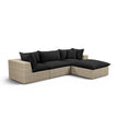 TOV Furniture Cali 4-Piece Performance Fabric & Wicker Outdoor Sectional
