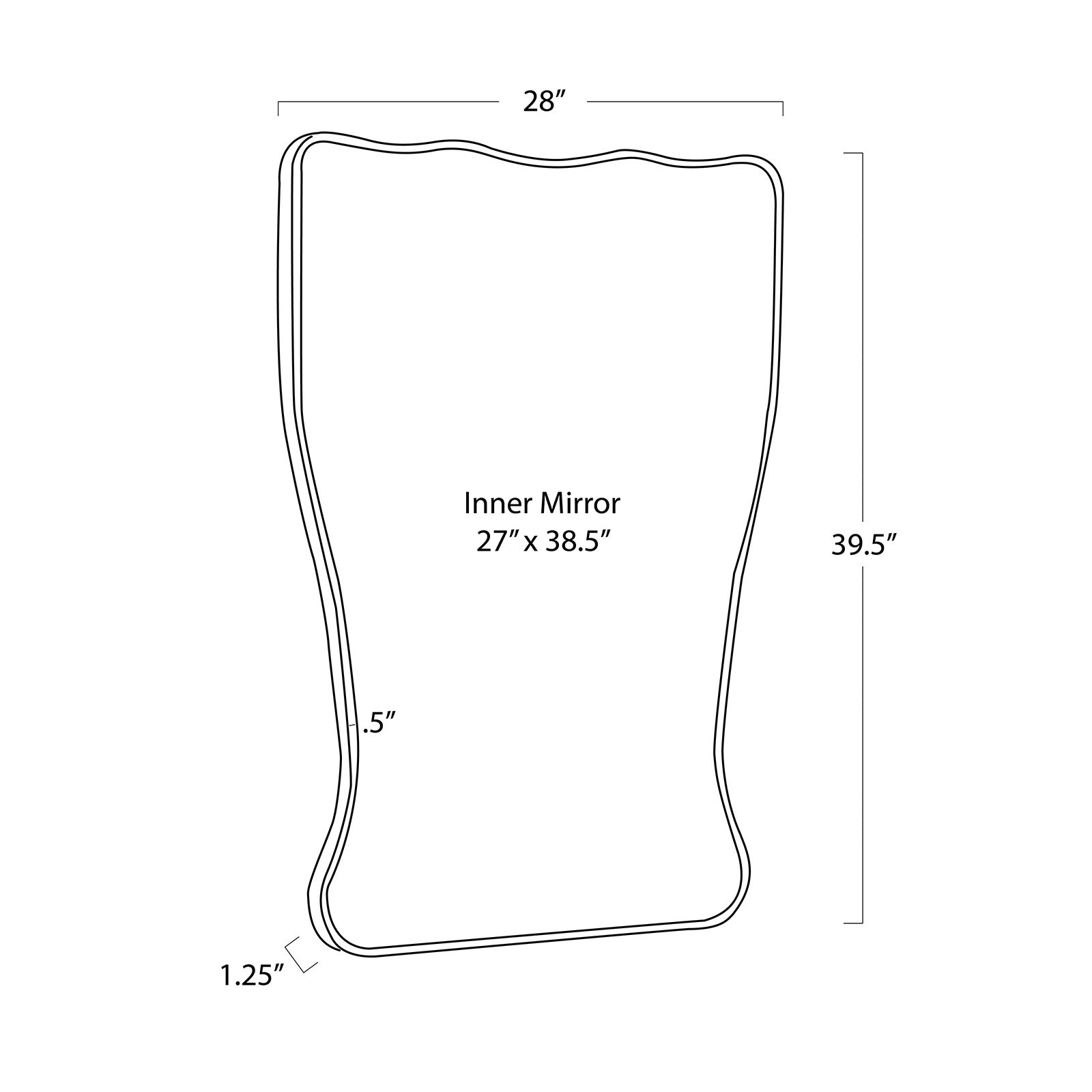 Regina Andrew Piero Metal Mirror