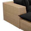 TOV Furniture Cali 4-Piece Performance Fabric & Wicker Outdoor Sectional