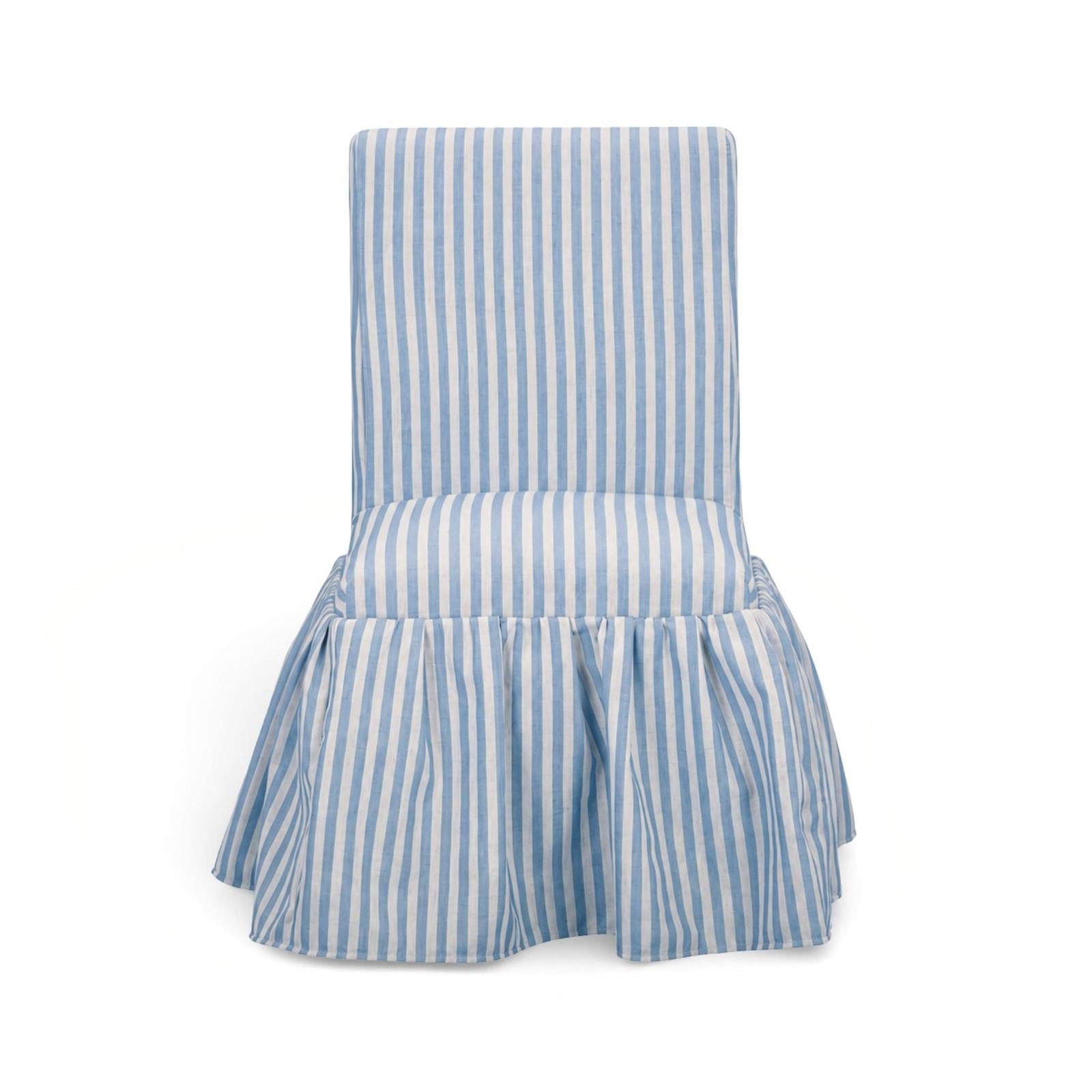 TOV Furniture Gertrude Striped Performance Linen Skirted Dining Chair