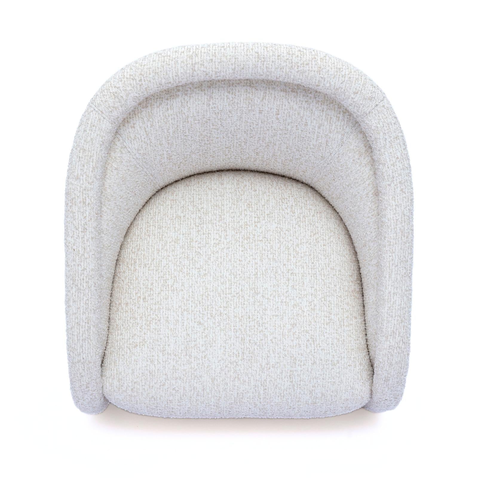 TOV Furniture Clarke Cream Performance Boucle Swivel Accent Chair