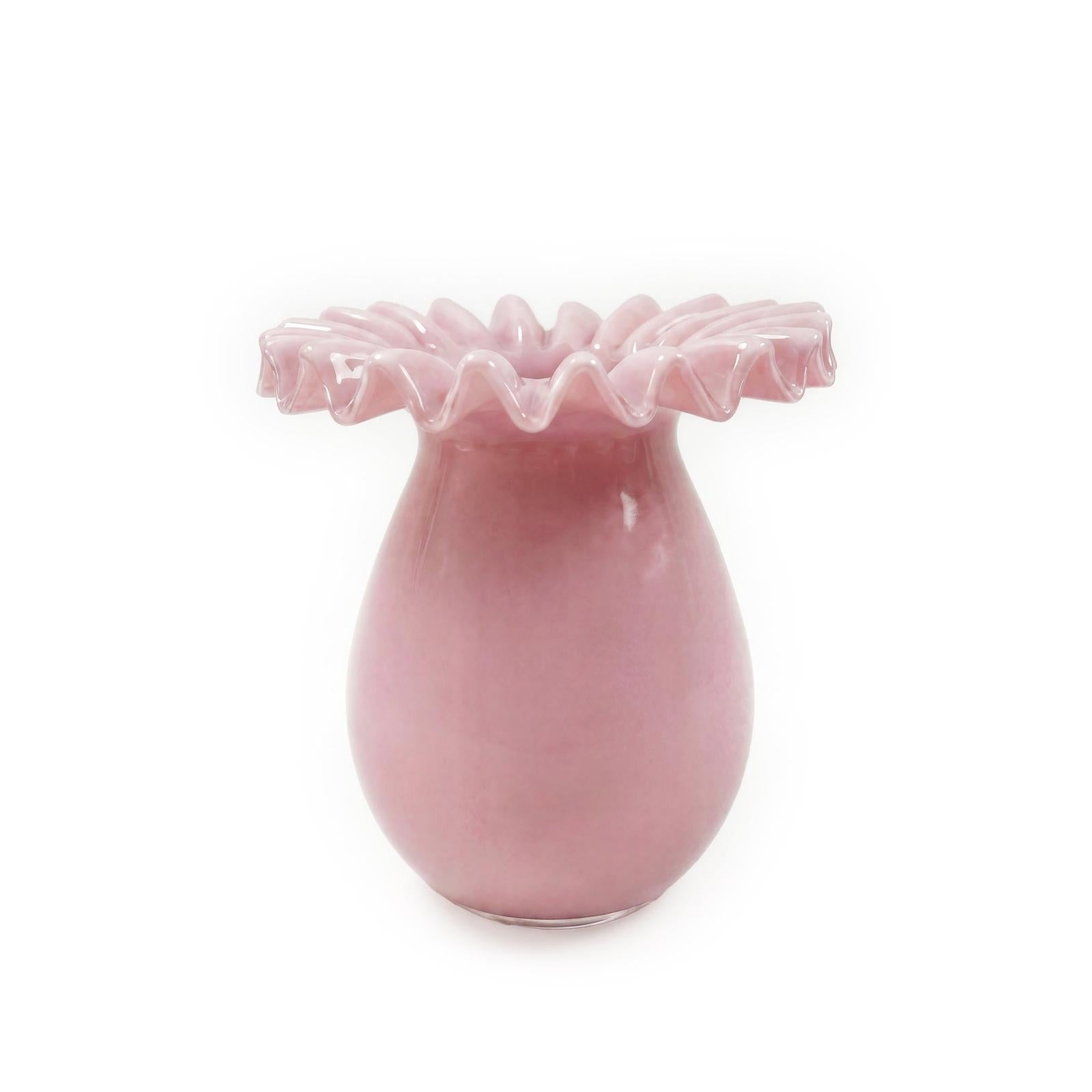 TOV Furniture Ruff Pink Glass Vase