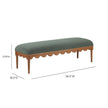 TOV Furniture Oodle Performance Vegan Mohair Bench