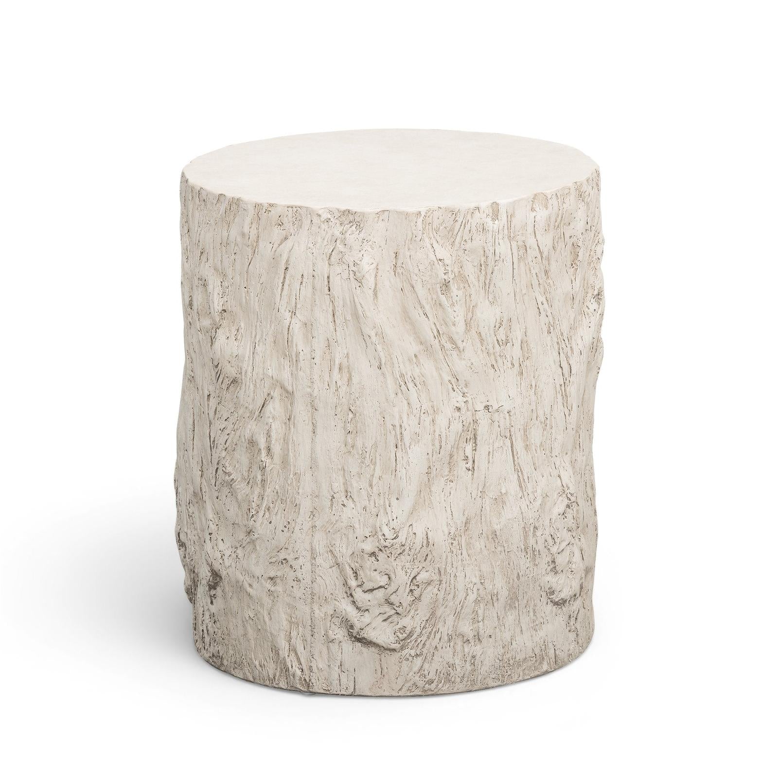 TOV Furniture Fawn Driftwood Concrete Indoor/Outdoor Side Table