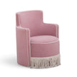TOV Furniture Passe Tasseled Velvet Swivel Accent Chair