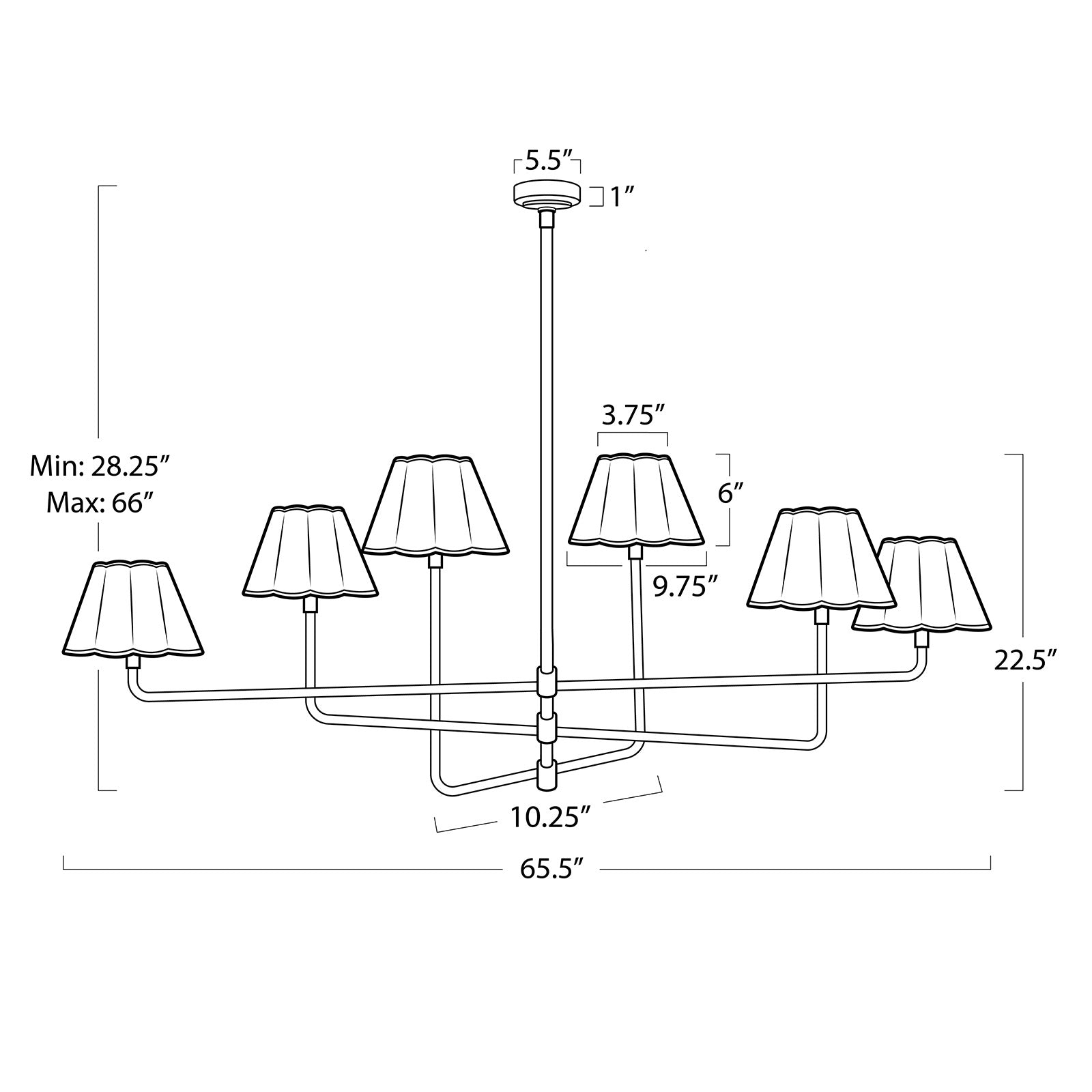 Regina Andrew Polly Natul Bss Chandelier - 2 Cartons