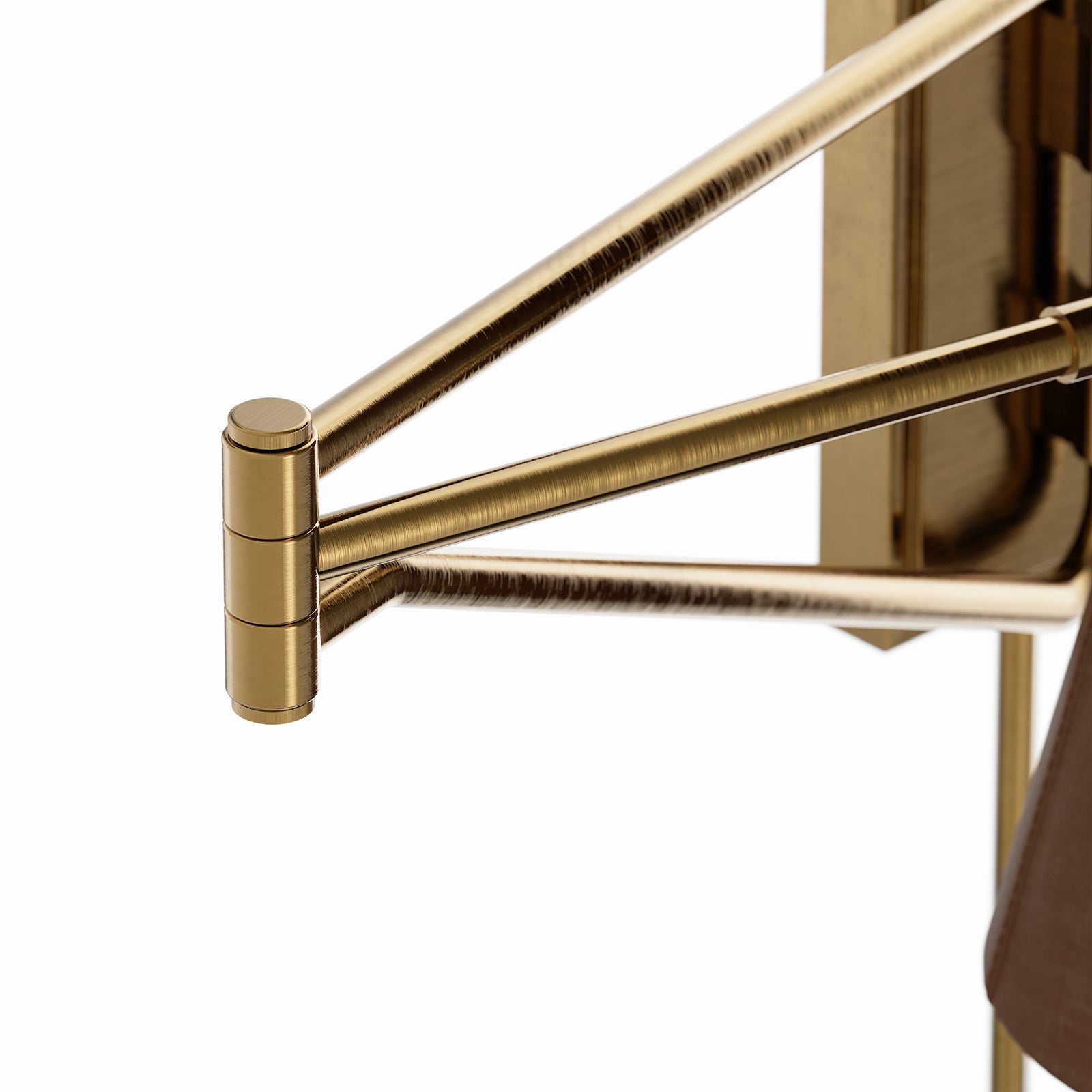 Gable Antique Natural Brass Swing Arm Sconce