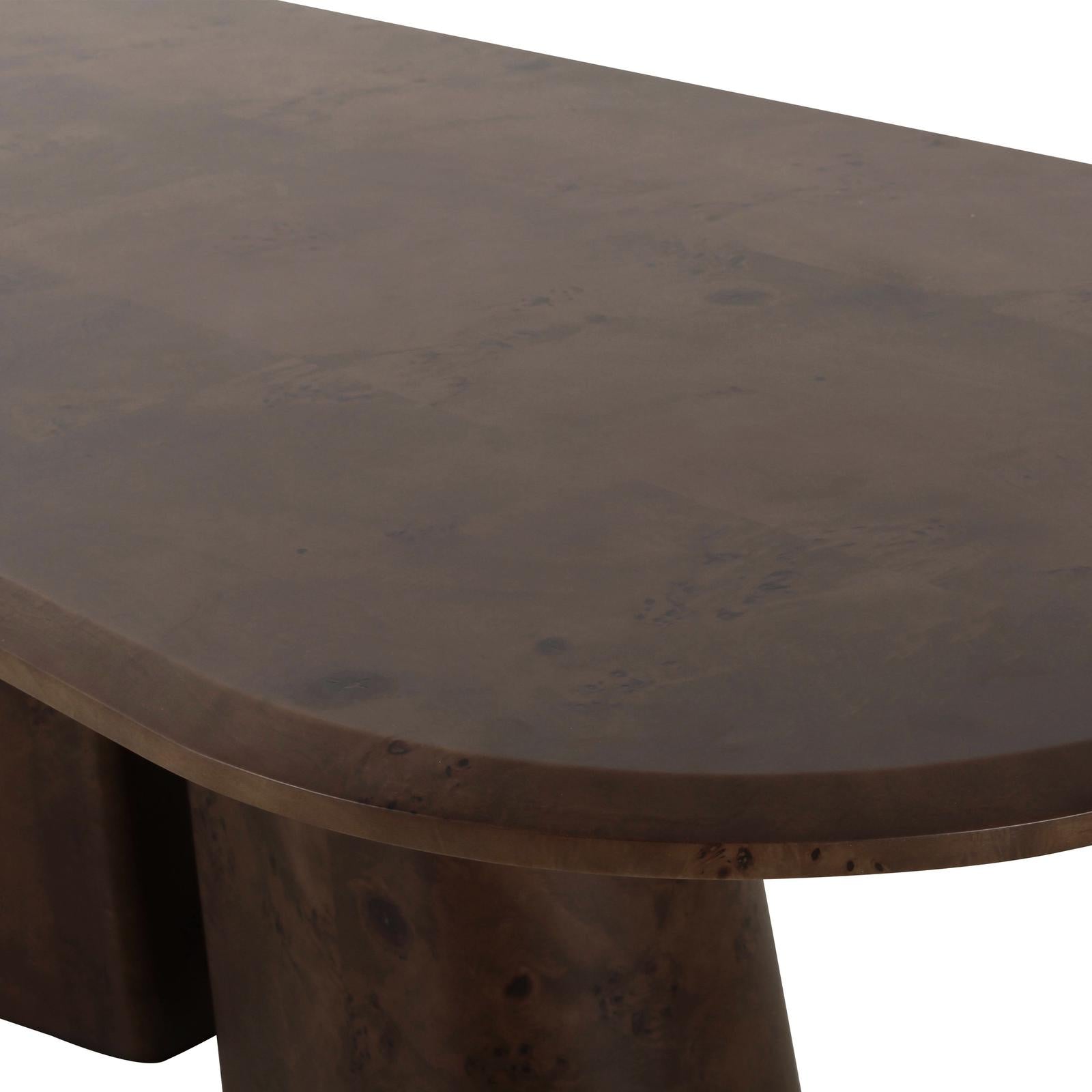 TOV Furniture Gladyss Burl Oval Dining Table