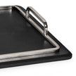 Greyson Leather Polished Nickel Rectangle Tray