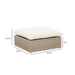 TOV Furniture Cali Performance Fabric & Wicker Outdoor Modular Components