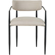TOV Furniture Forte Cream Linen Forged Iron Dining Chair