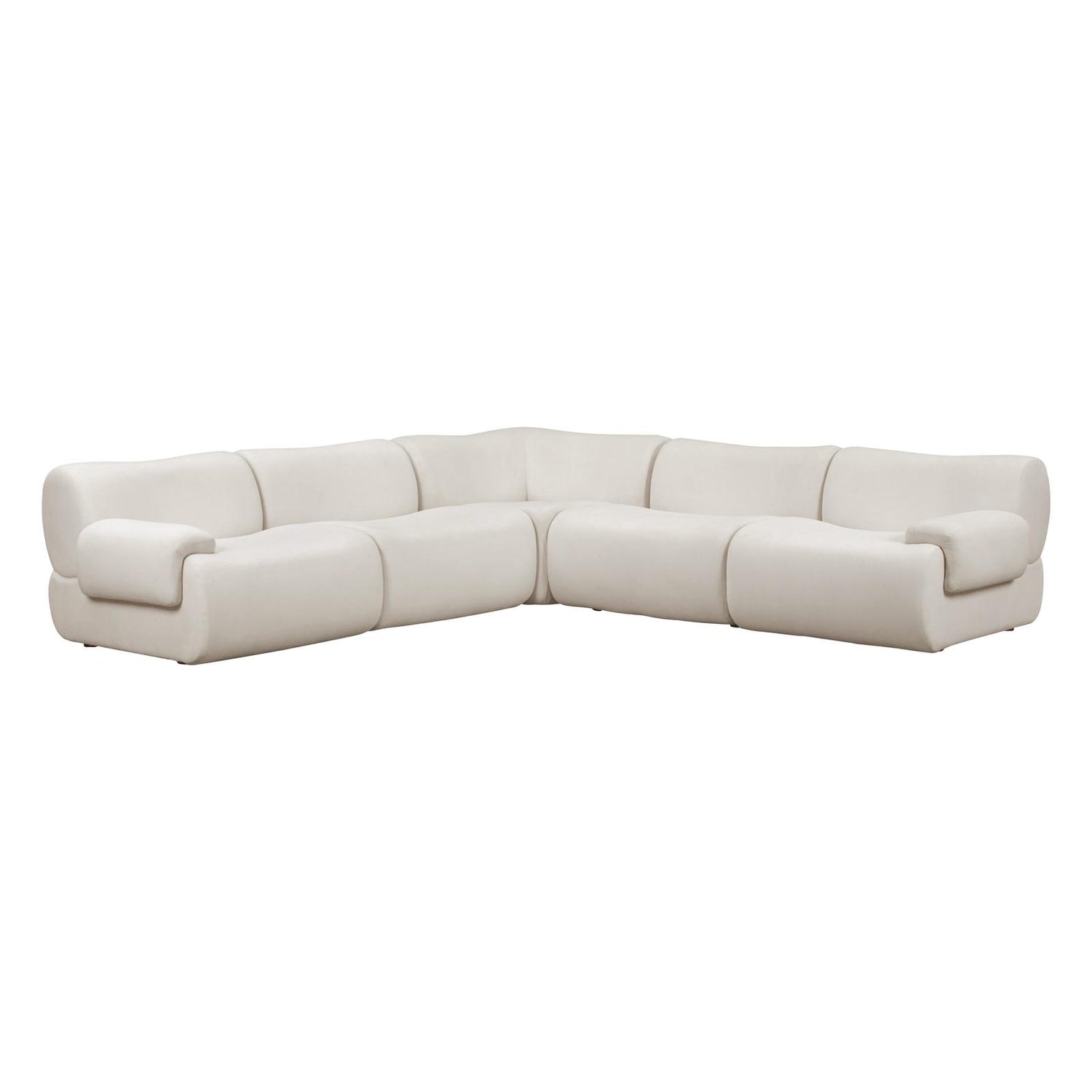 TOV Furniture Zenith 5-Piece Contract-Grade Upcycled Fabric Modular L-Sectional