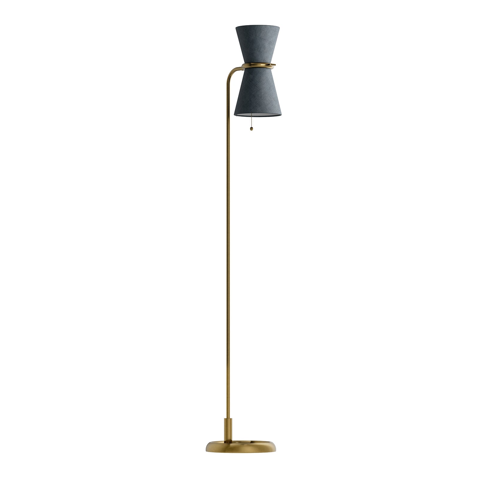 Gable Antique Natural Brass Floor Lamp