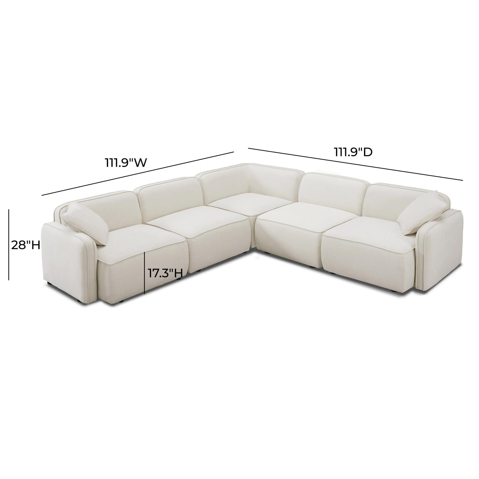 TOV Furniture Travie 5-Piece Modular L-Sectional