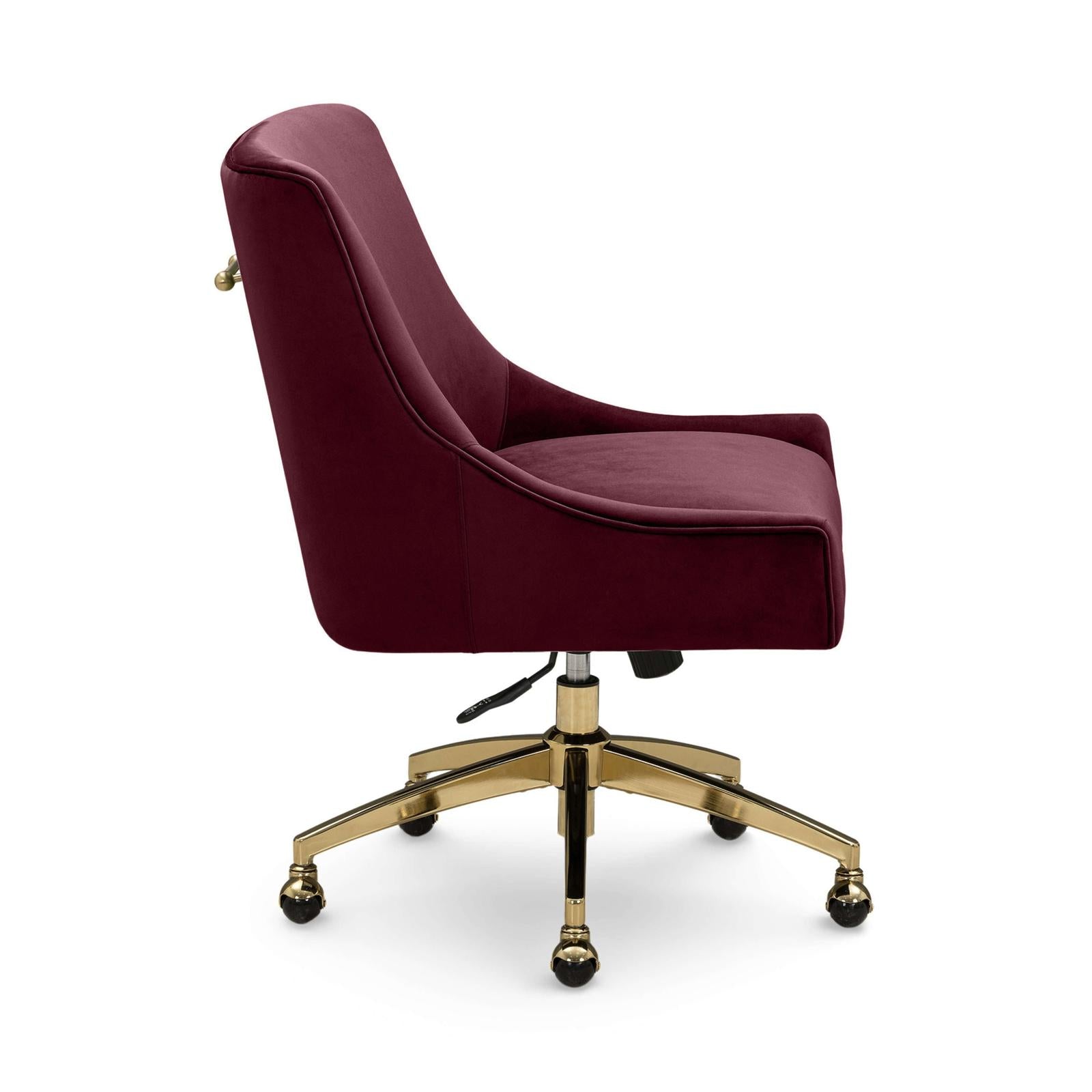 TOV Furniture Beatrix Performance Velvet Office Swivel Chair