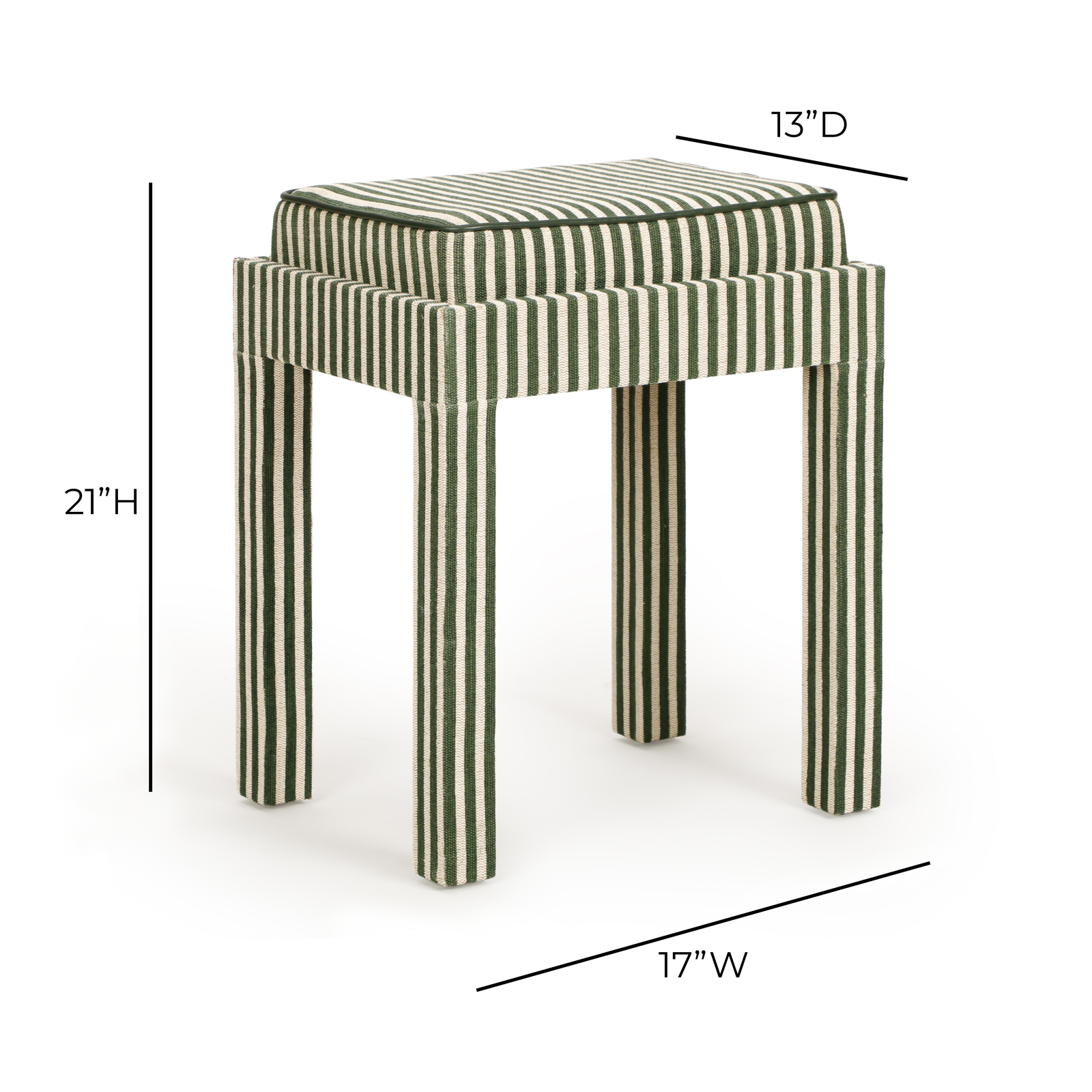 TOV Furniture Kora Cotton Jute Contract-Grade Accent Stool