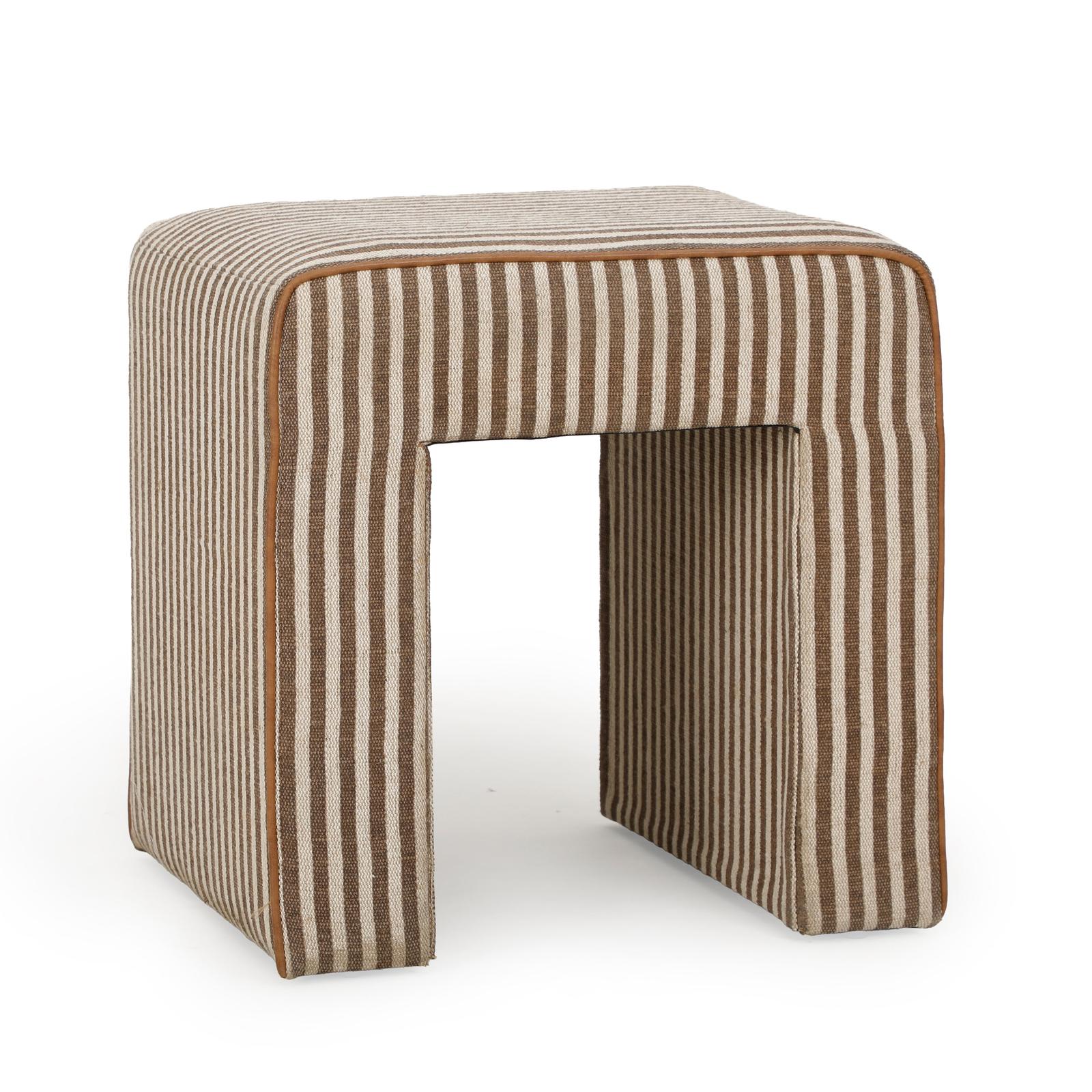 TOV Furniture Byron Square Cotton Jute Ottoman