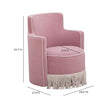 TOV Furniture Passe Tasseled Velvet Swivel Accent Chair
