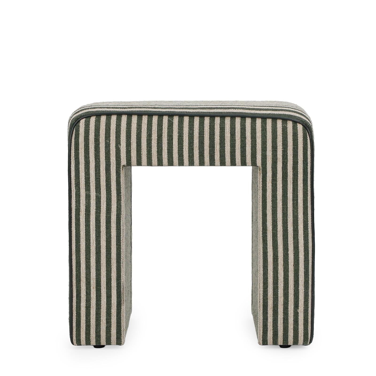 TOV Furniture Byron Square Cotton Jute Ottoman