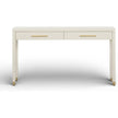 TOV Furniture Dani Cream Faux Shagreen 2-Drawer Console Table