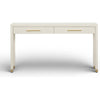 TOV Furniture Dani Cream Faux Shagreen 2-Drawer Console Table