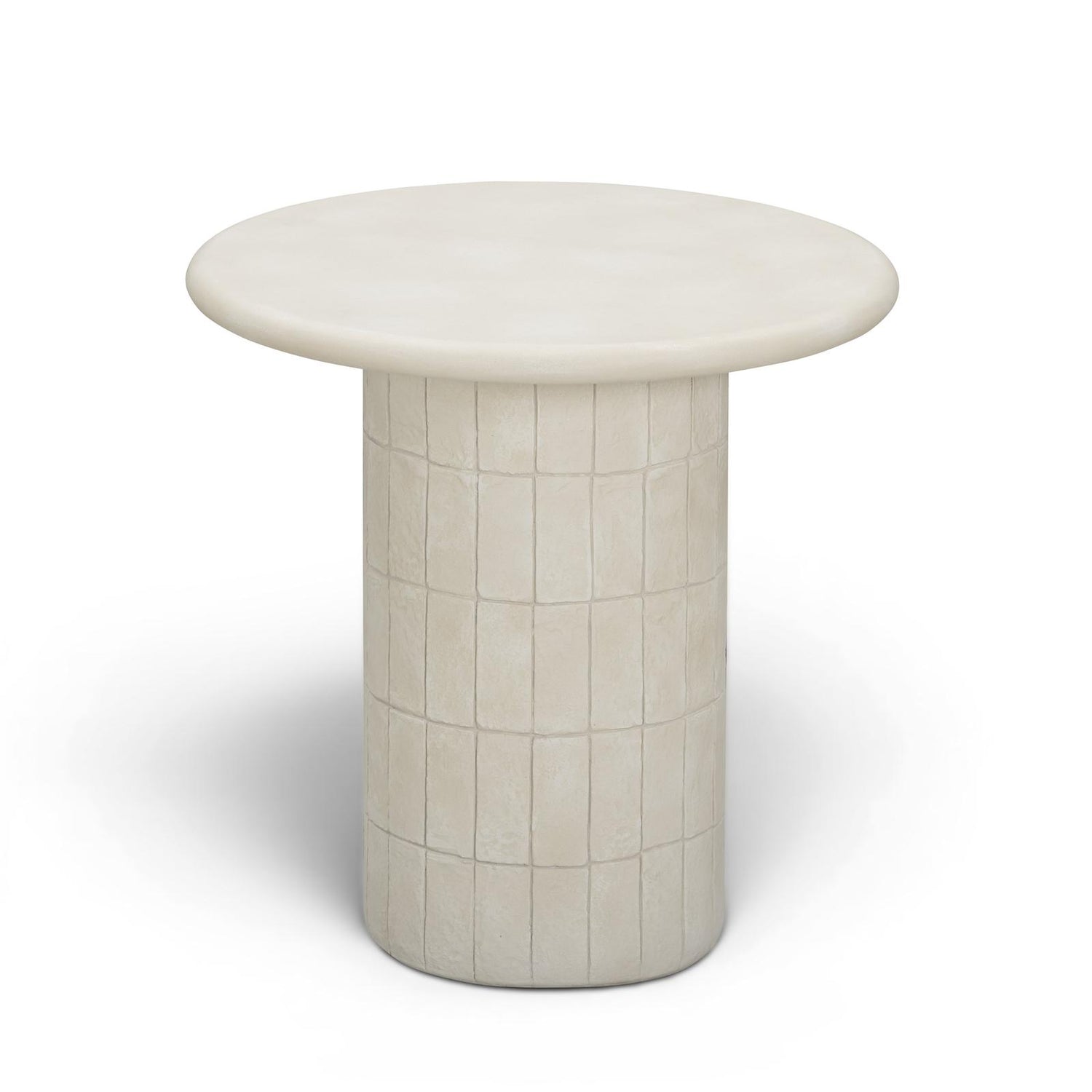 TOV Furniture Fafo Beige Indoor/Outdoor Concrete Side Table