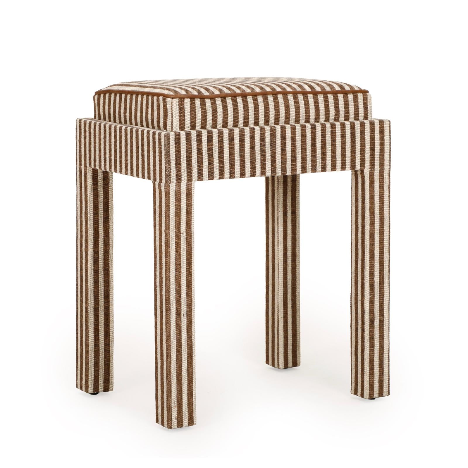 TOV Furniture Kora Cotton Jute Contract-Grade Accent Stool