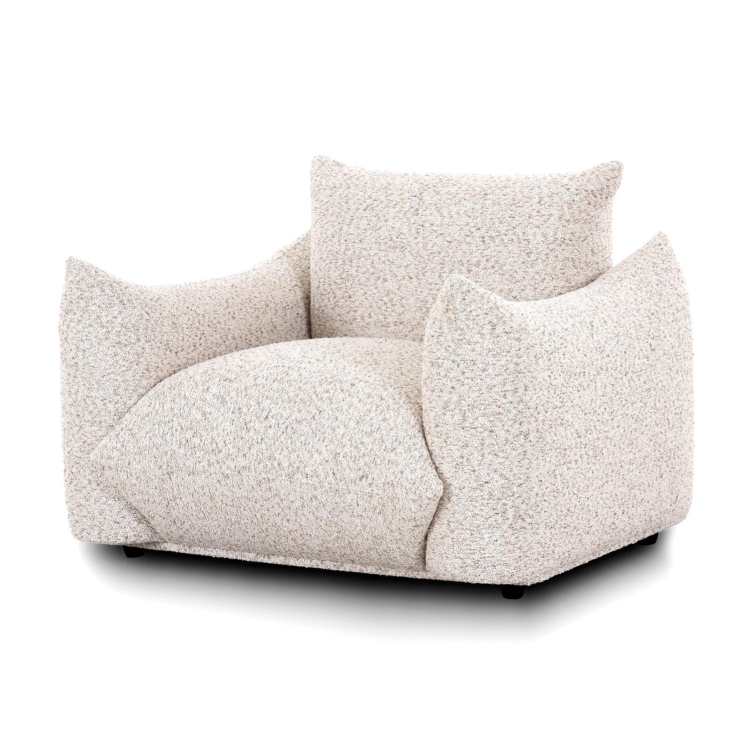 TOV Furniture Saint Tropez Nubby Fabric Armchair in Sand