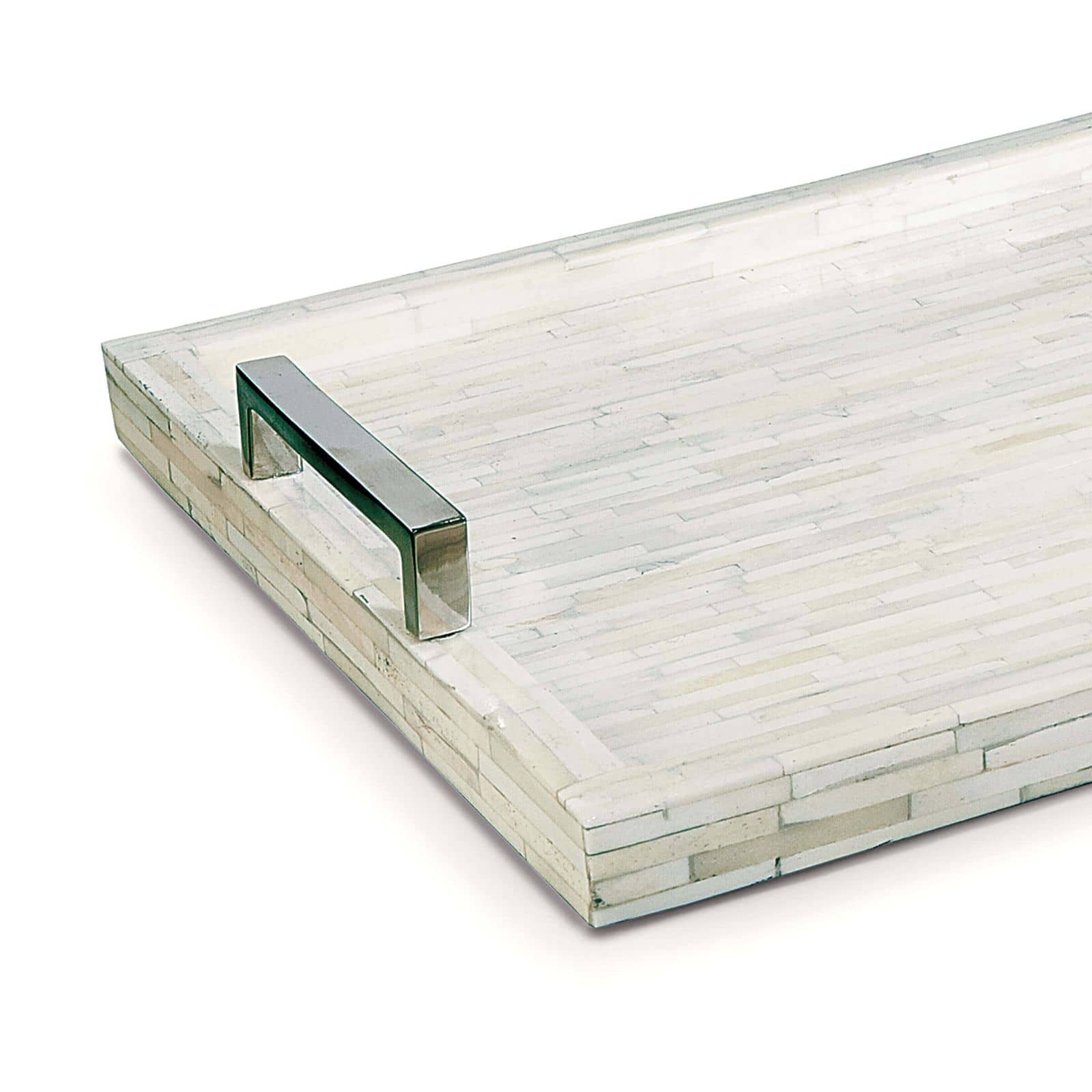 Regina Andrew White Bone and Nickel Tray