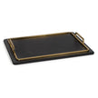 Greyson Leather Natural Brass Rectangle Tray