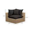 TOV Furniture Cali Performance Fabric & Wicker Outdoor Modular Components