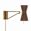 Gable Antique Natural Brass Swing Arm Sconce