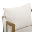 TOV Furniture Paolo Cream Upcycled Basketweave Fabric Outdoor Accent Chair