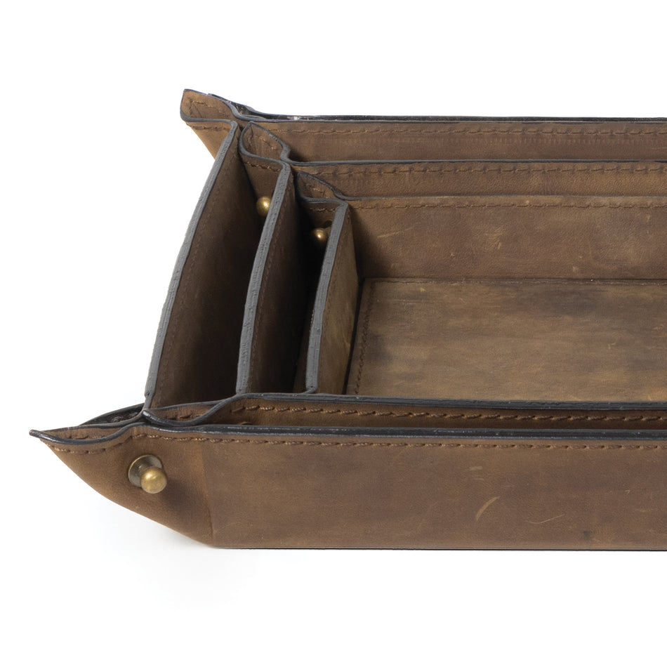 Regina Andrew Derby Leather Tray Set