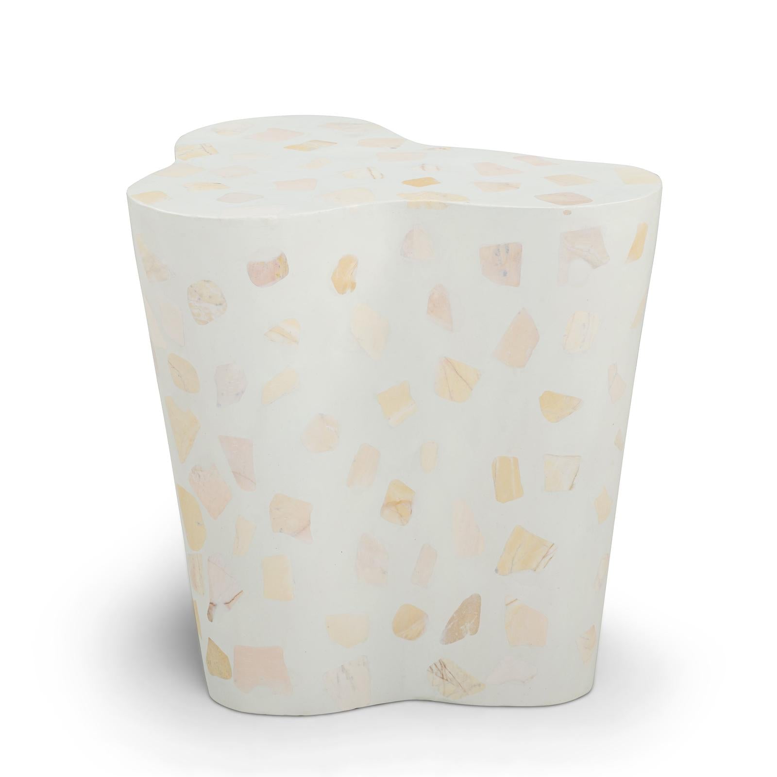 TOV Furniture Slab Faux Terrazzo Indoor/Outdoor Side Table