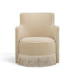 TOV Furniture Passe Tasseled Velvet Swivel Accent Chair