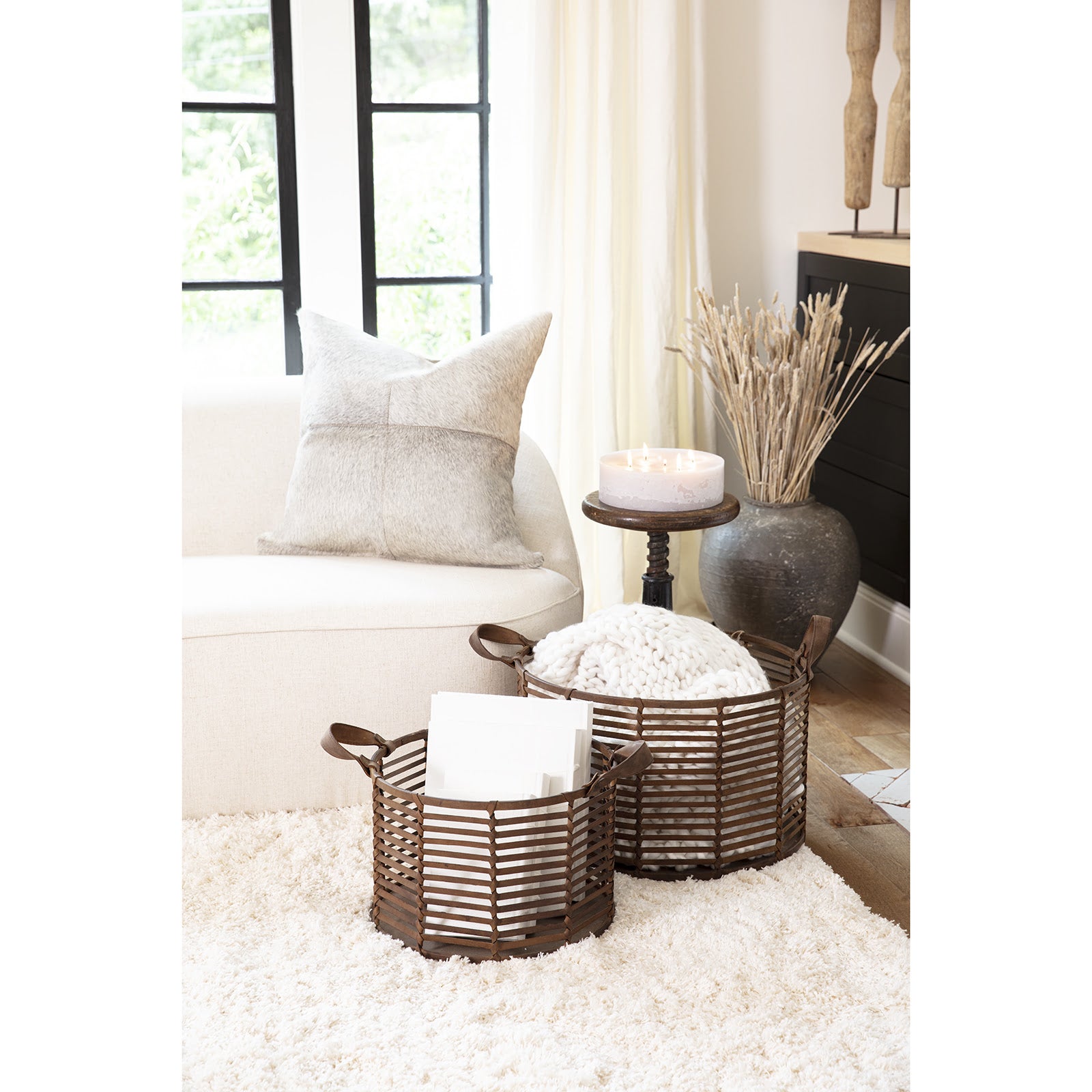 Regina Andrew Finn Leather Basket Small