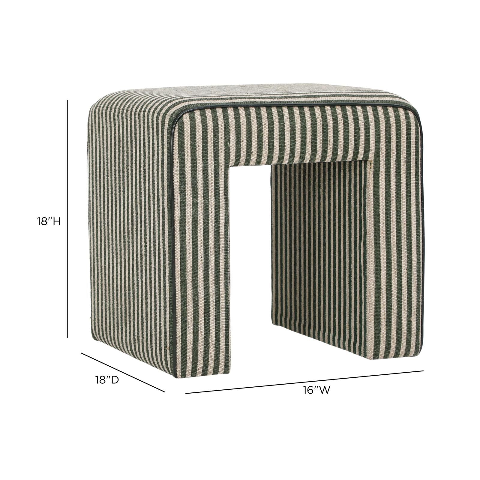 TOV Furniture Byron Square Cotton Jute Ottoman