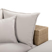 TOV Furniture Cali 4-Piece Performance Fabric & Wicker Outdoor Sectional