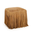 TOV Furniture Daphne Square Suede Fringe Ottoman