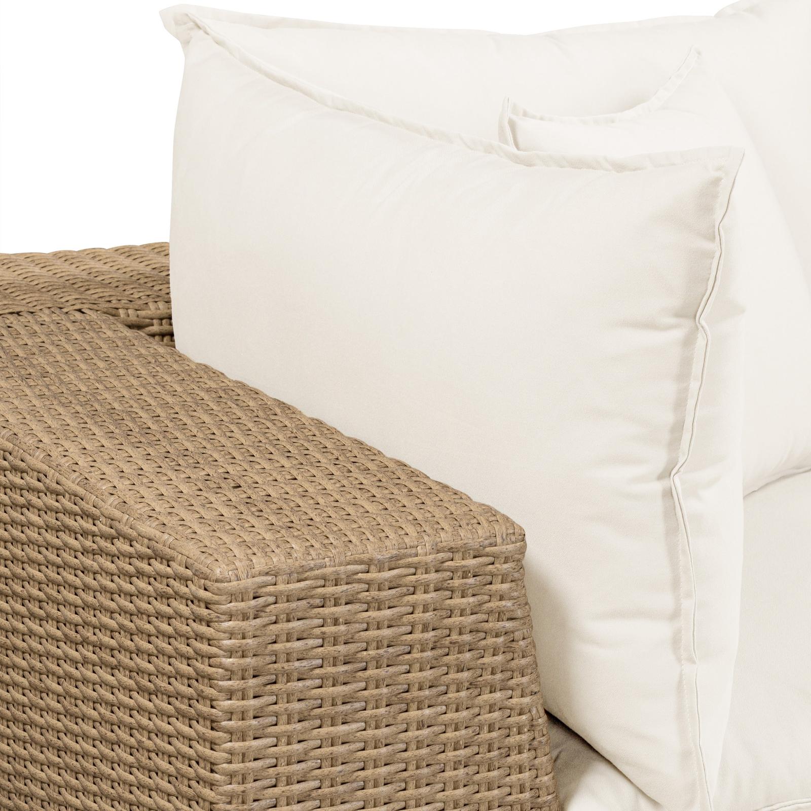 TOV Furniture Cali 4-Piece Performance Fabric & Wicker Outdoor Sectional